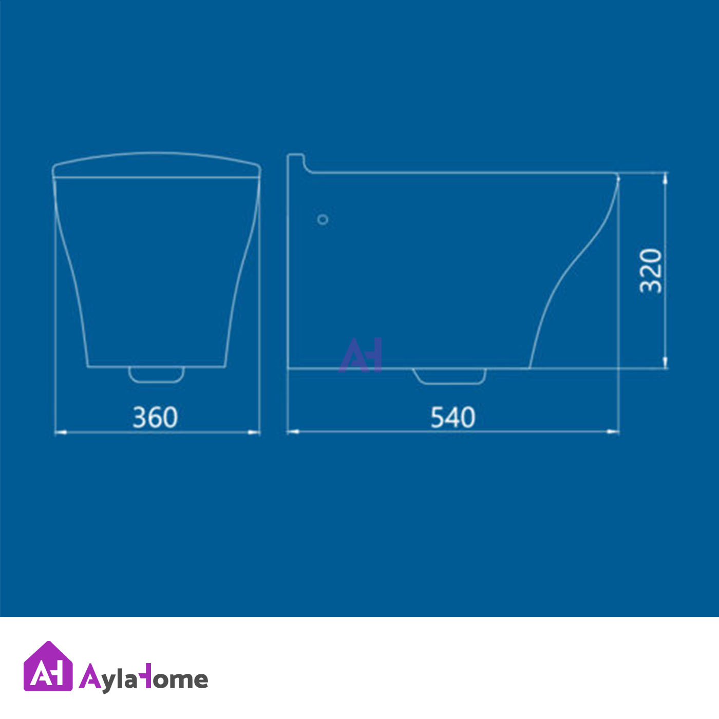 توالت فرنگی وال هنگ چینی کرد مدل دافنه