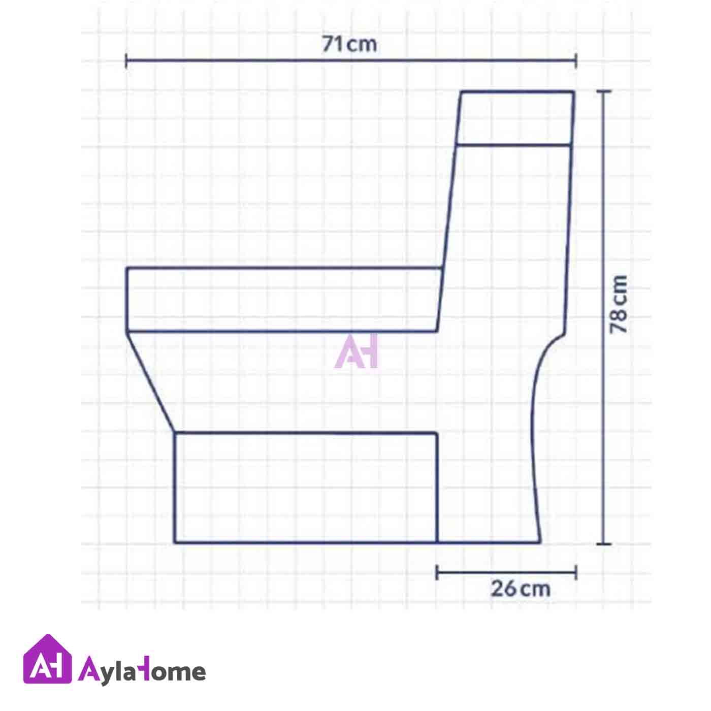 توالت فرنگی رسی مدل لاریسا