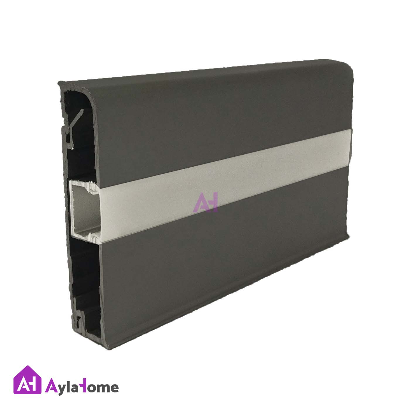 قرنیز آلومینیومی 8 سانتی با شیار LED کد LS8B مشکی (شاخه 3 متری)