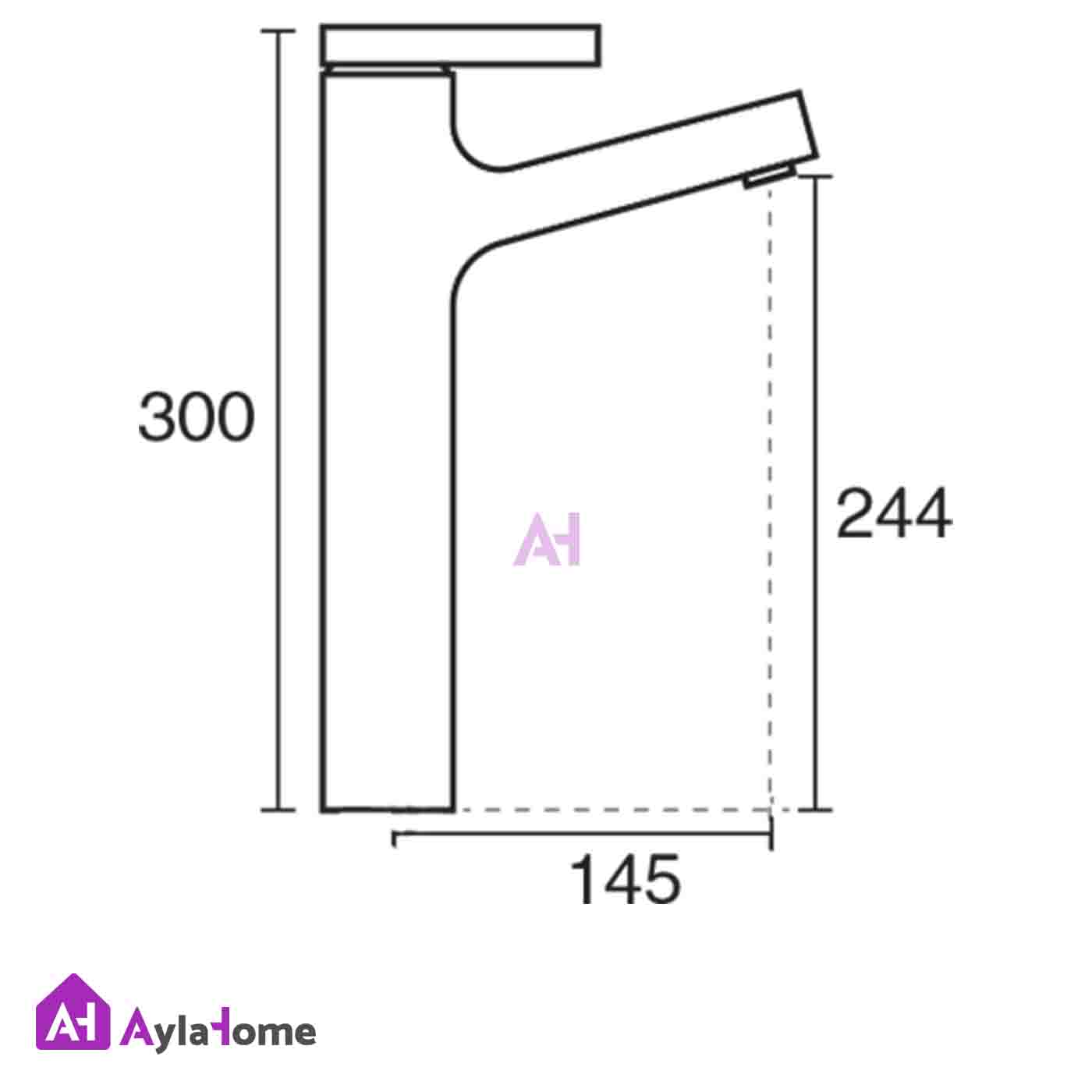 شیر روشویی پایه بلند کی دبلیو سی KWC مدل آوا