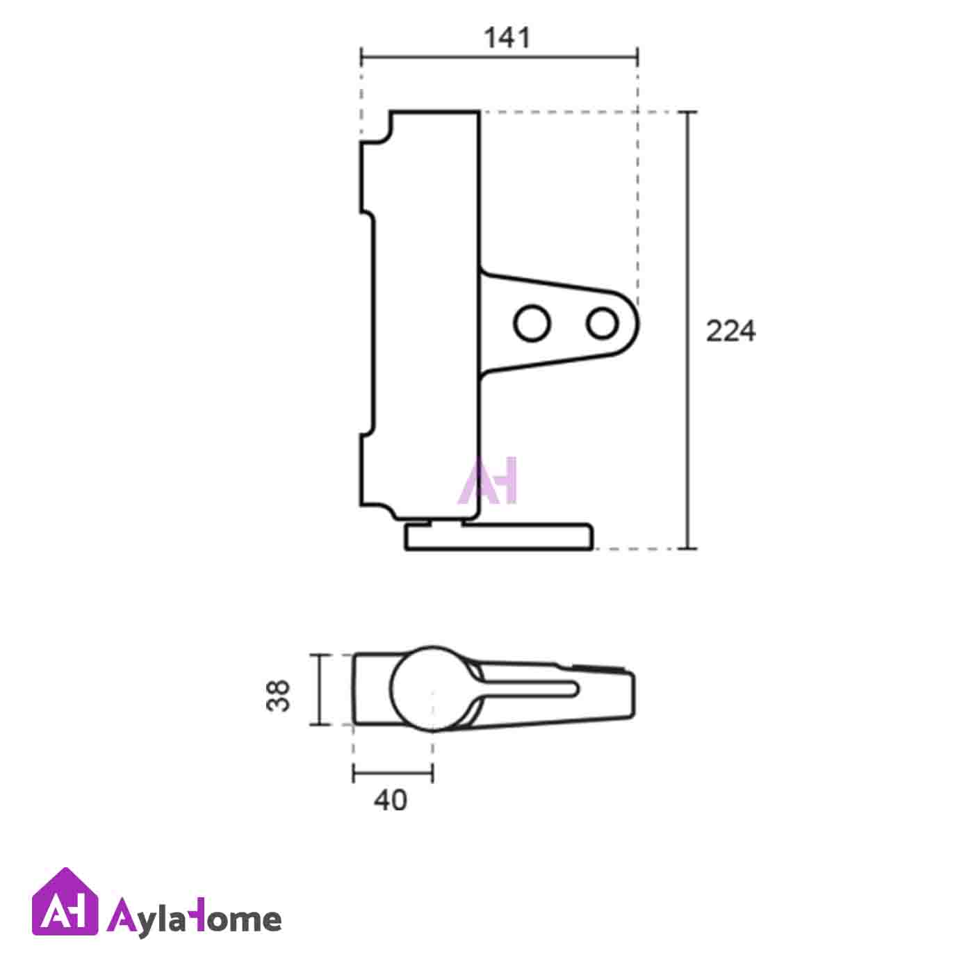 شیر حمام کی دبلیو سی KWC مدل آوا