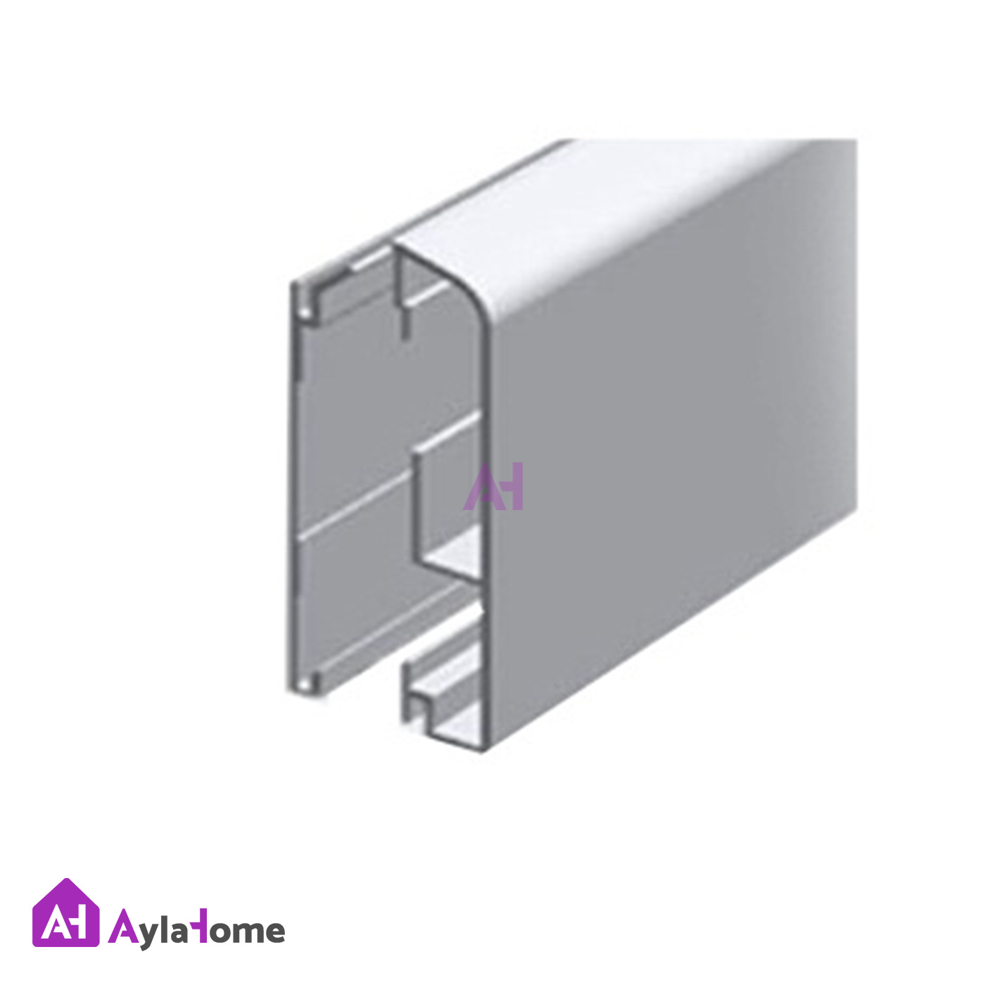 قرنیز آلومینیومی 8 سانتی بدون شیار LED کد A42 نقره ای (شاخه 3 متری)