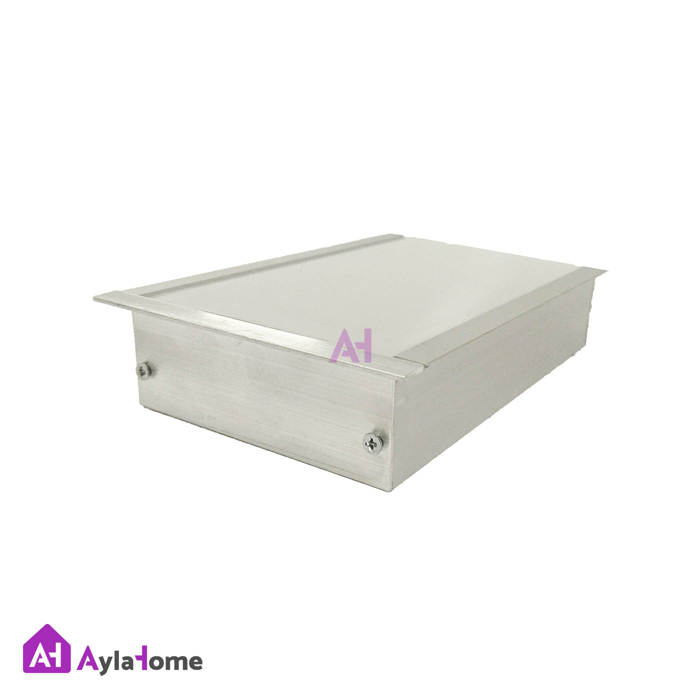 پروفیل نور خطی آلومینیومی 10 سانتی لبه دار کد L10 نقره ای (شاخه 3 متری)