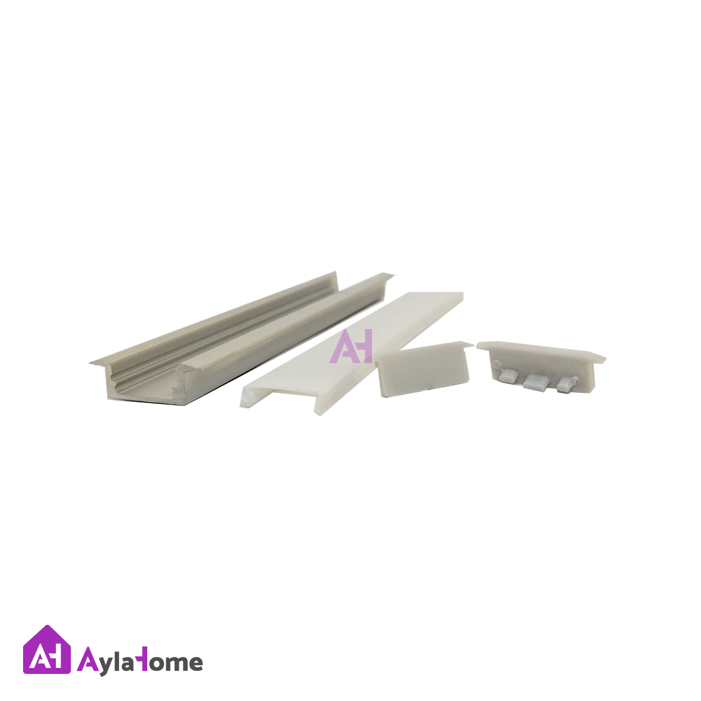 پروفیل نور خطی آلومینیومی 2 سانتی توکار کد L20 نقره ای (شاخه 3 متری)