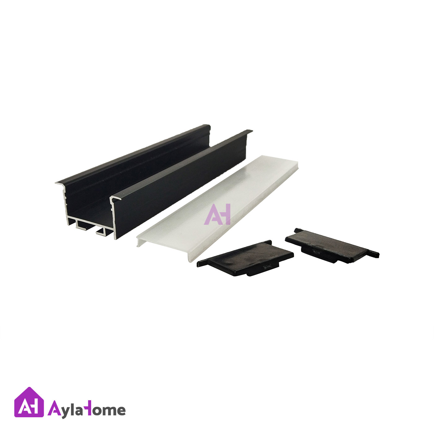 پروفیل نور خطی آلومینیومی 3 سانتی لبه دار کد L30B مشکی (شاخه 3 متری)