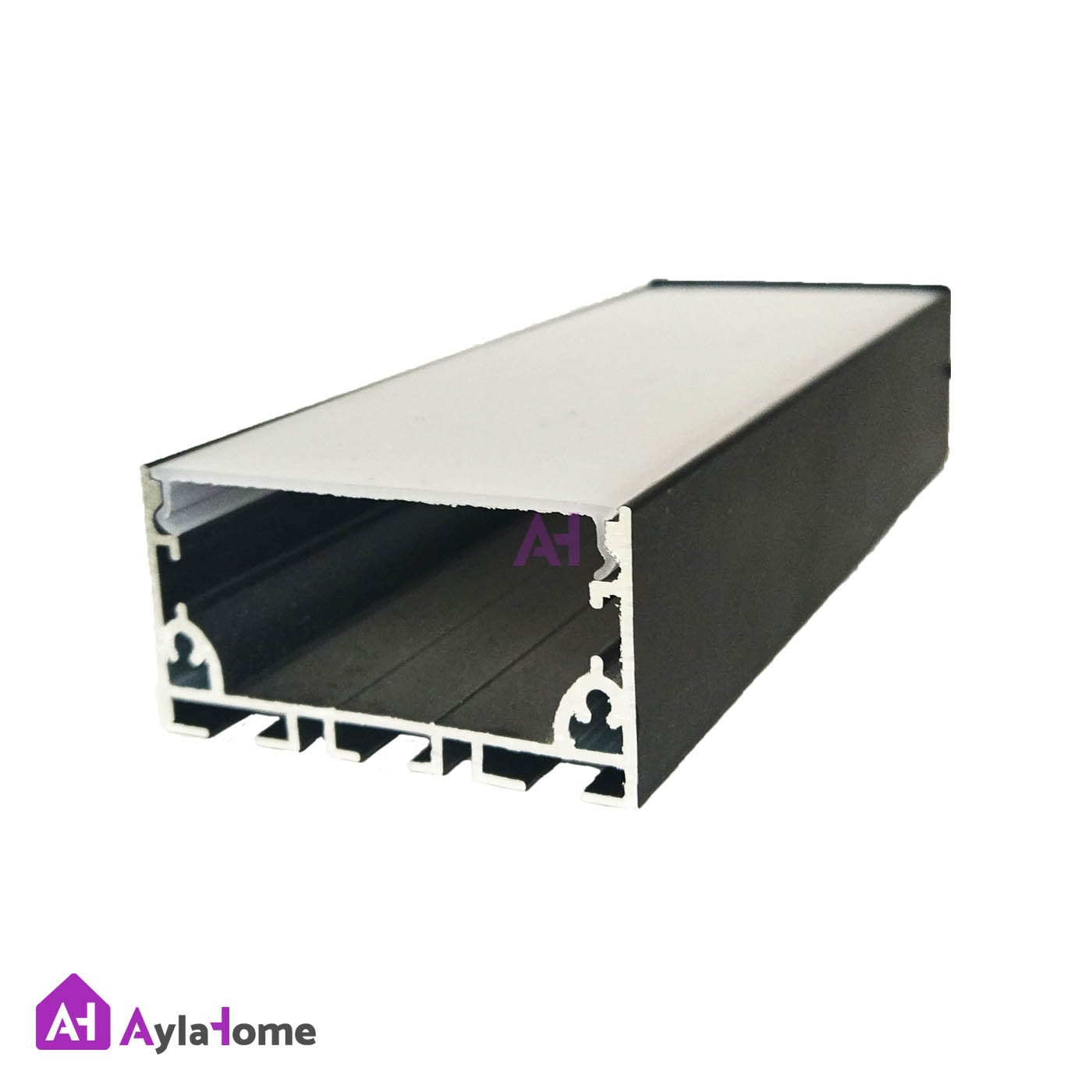 پروفیل نور خطی آلومینیومی 5 سانتی بدون لبه کد L50B مشکی (شاخه 3 متری)