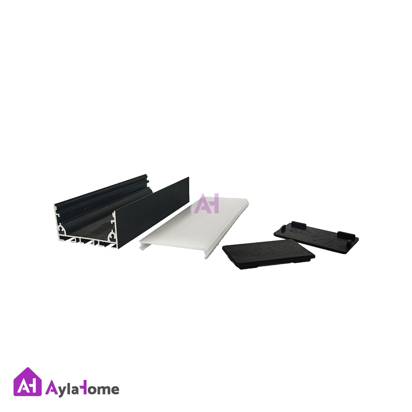 پروفیل نور خطی آلومینیومی 5 سانتی بدون لبه کد L50B مشکی (شاخه 3 متری)