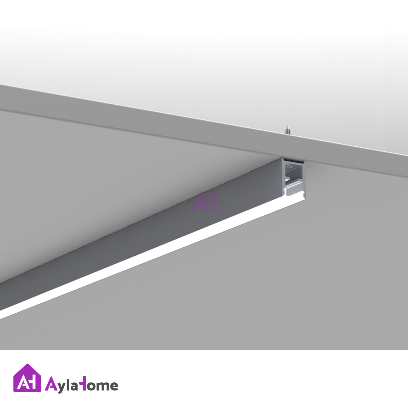 پروفیل نور خطی آلومینیومی آسانسوری کد LE نقره ای (شاخه 3 متری)