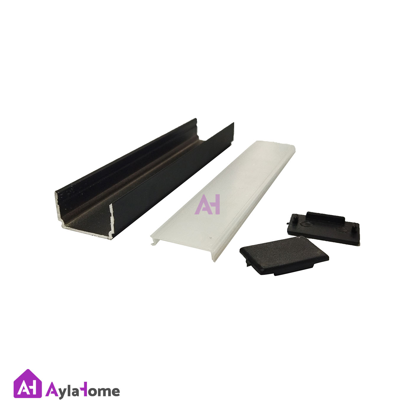 پروفیل نور خطی آلومینیومی 3 سانتی روکار کد L35-1B مشکی (شاخه 3 متری)