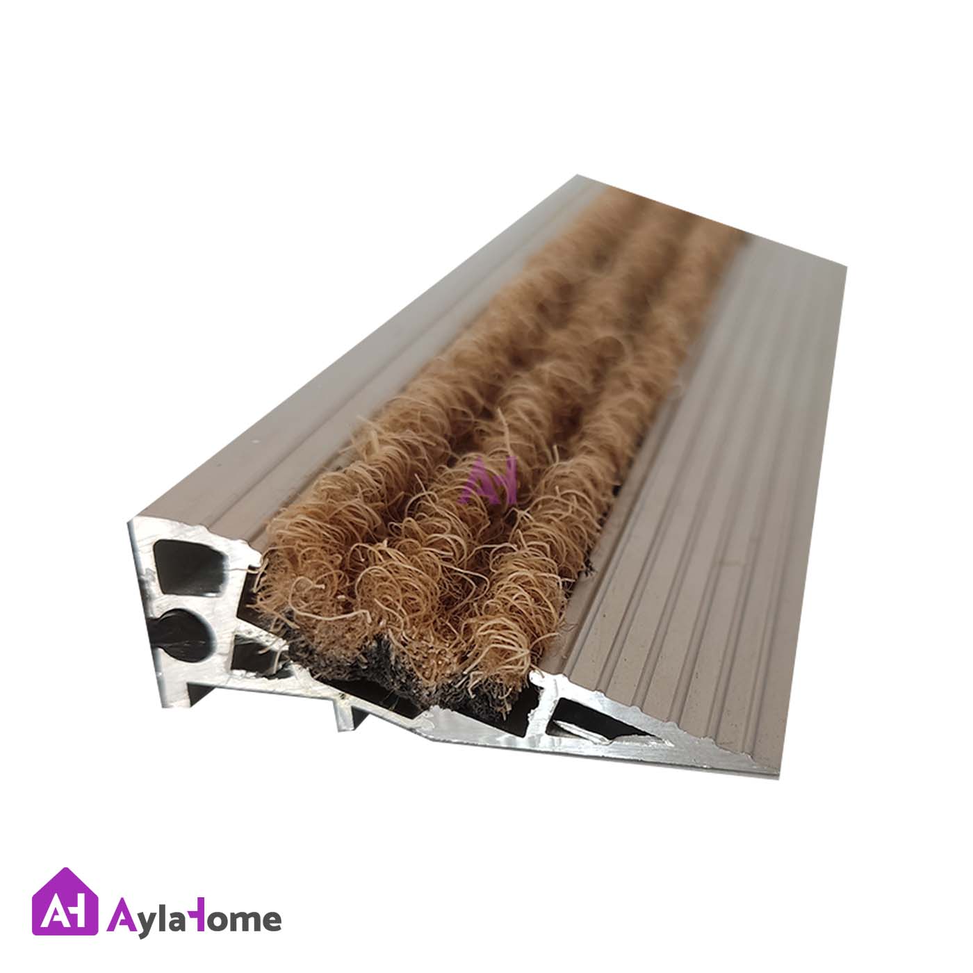 پروفیل آلومینیومی شیبدار 2 سانتی موکت خور کد A8 نقره ای (شاخه 3 متری)