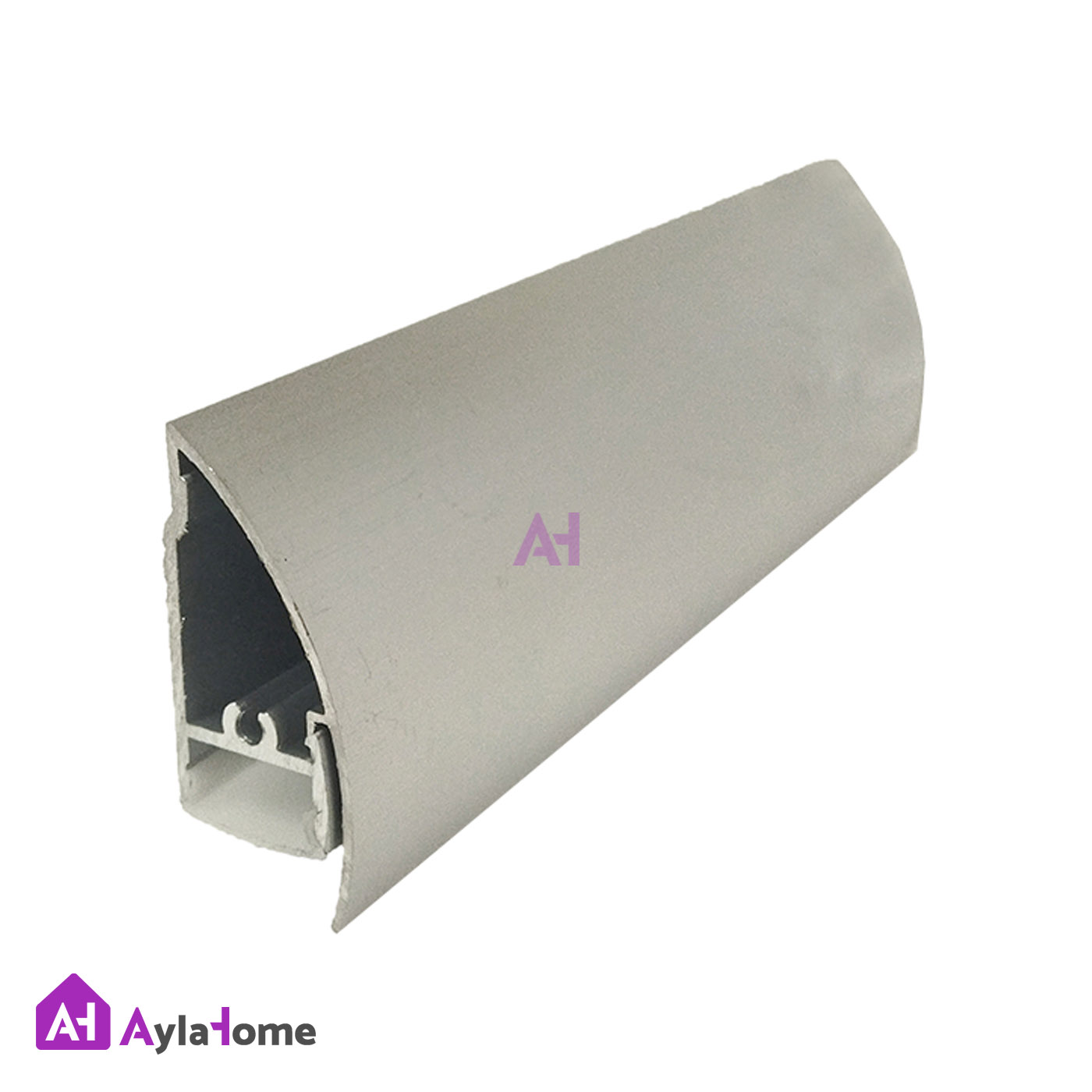 قرنیز آلومینیومی قوس دار 4 سانتی با شیار LED کد LS4 نقره ای (شاخه 3 متری)