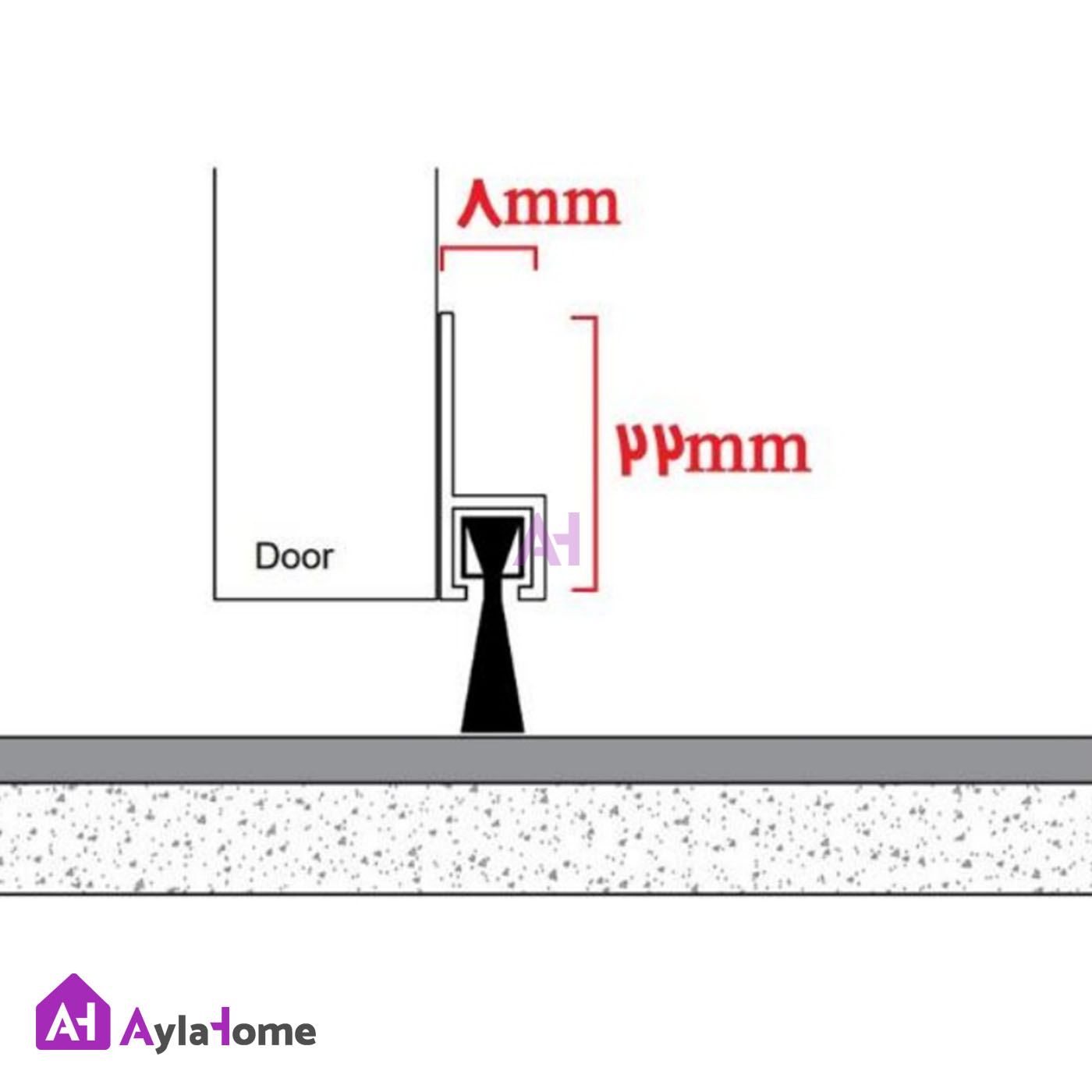 فرچه هوابندی ارتفاع 6 سانتی کد A32