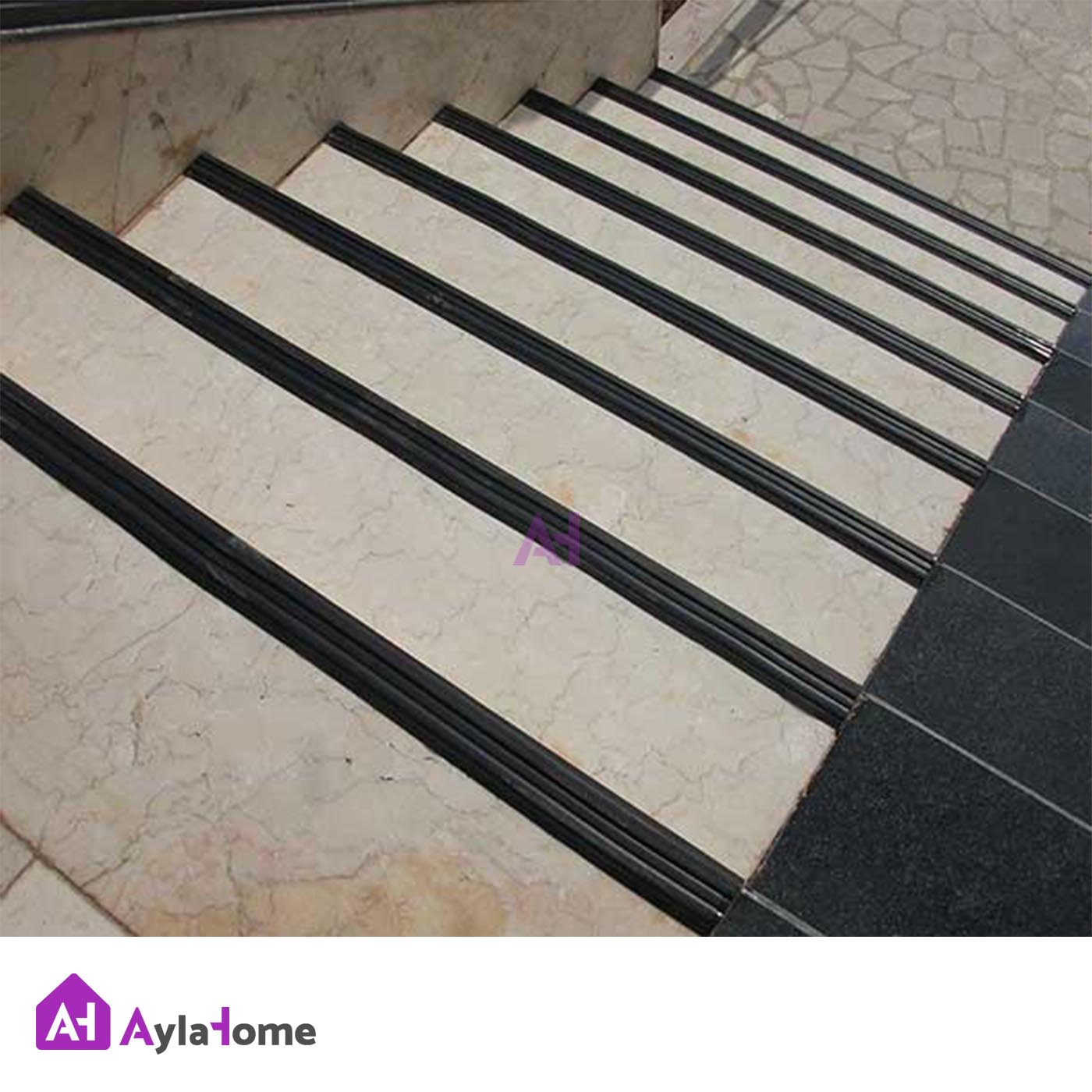 ترمز پله لاستیکی 10 سانتی متری بدون چسب کد T7-4 (رول 50 متری)