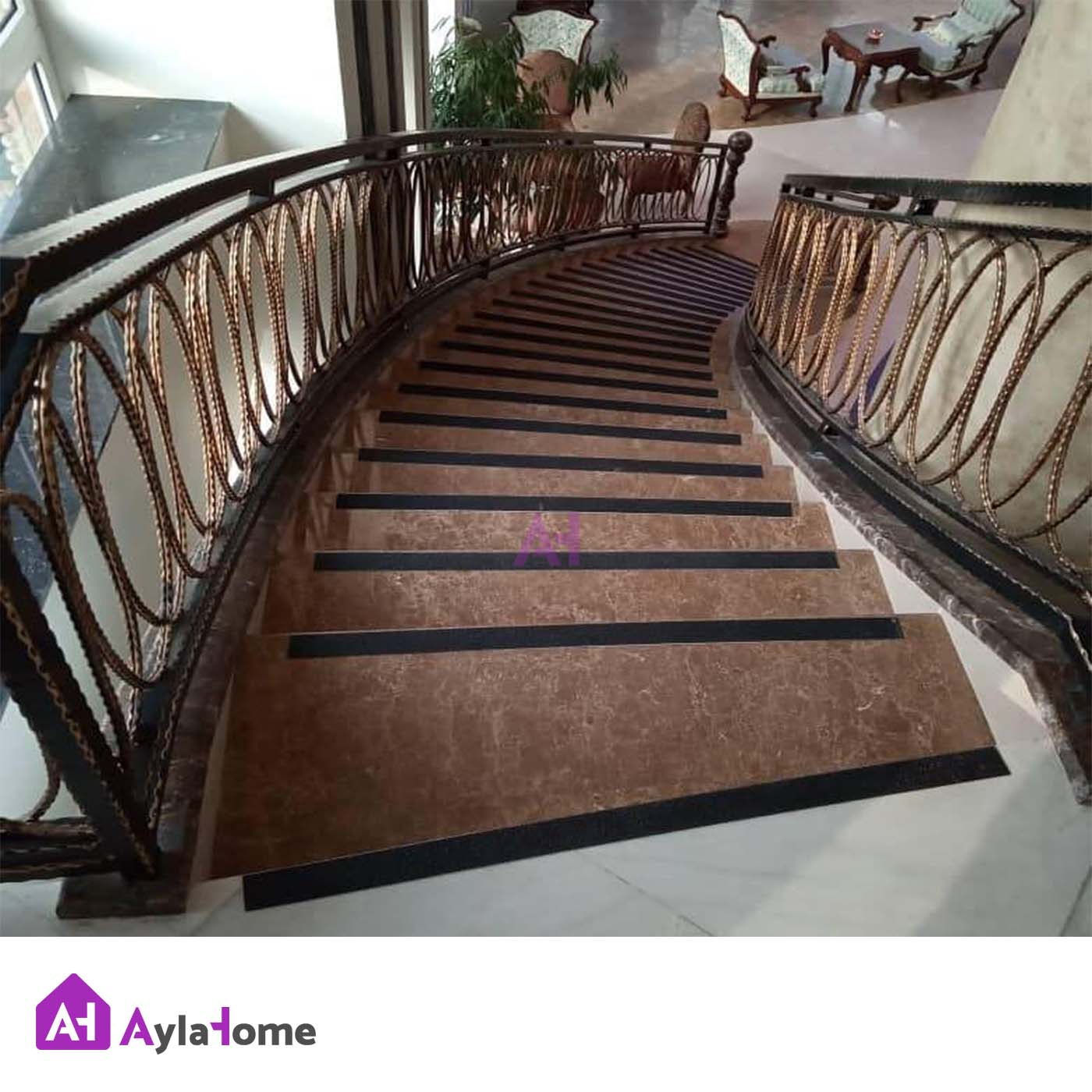 ترمز پله سیلیسی 10 سانتی متری بدون چسب کد T12-4